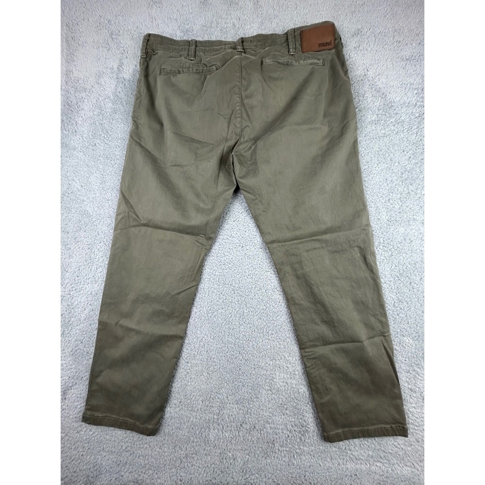 Mavi Jeans Johnny Slim Leg Chino Pants Mens 38x28 Olive Green Cotton Stretch - Picture 11 of 14